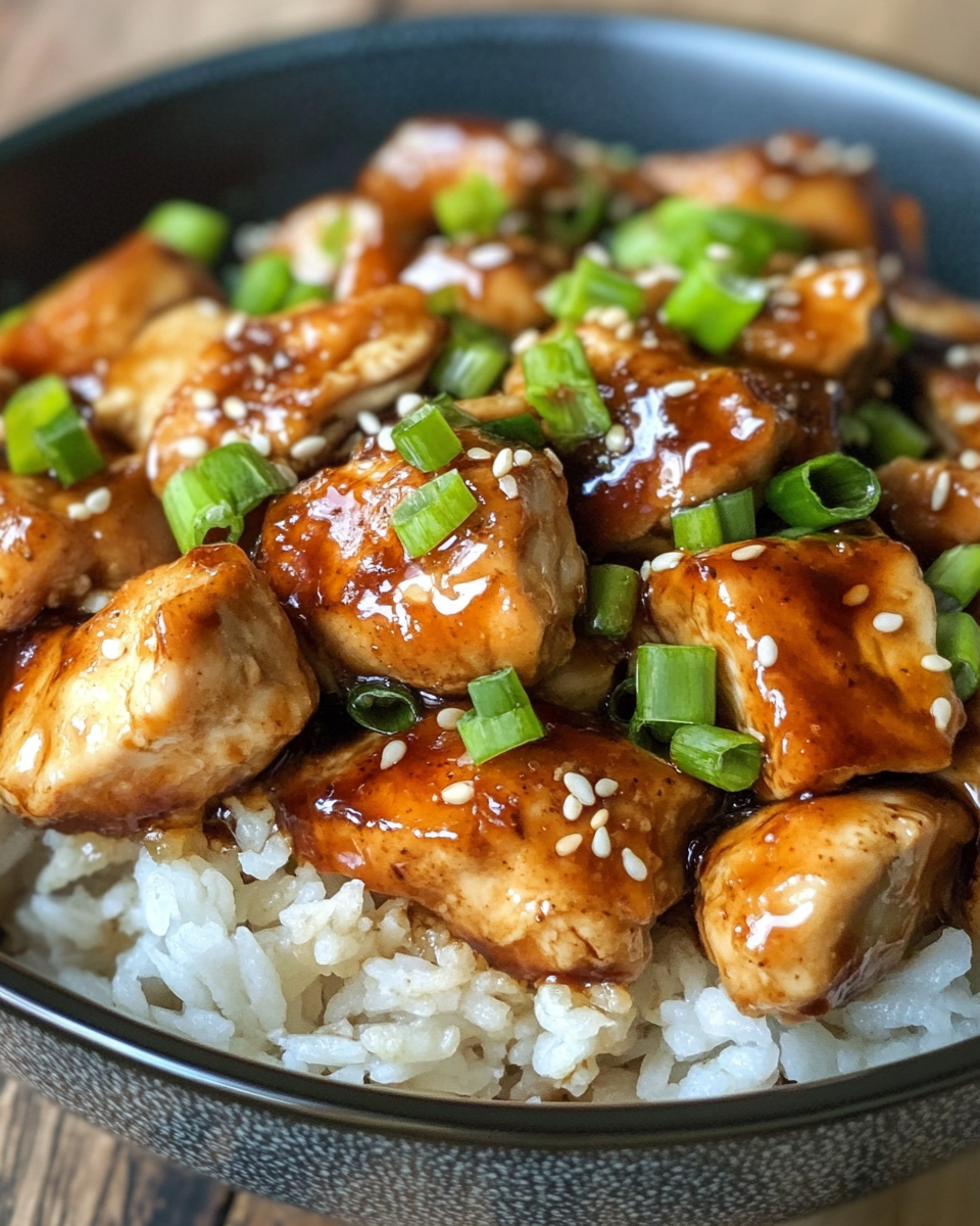 Ingredients for teriyaki chicken arranged on kitchen counter