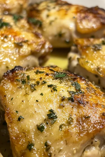 Garlic Lemon Boneless Skinless Chicken Thighs taken with iphone 15 pro max --iw 2 --ar 4:5 --v 6.1 --raw