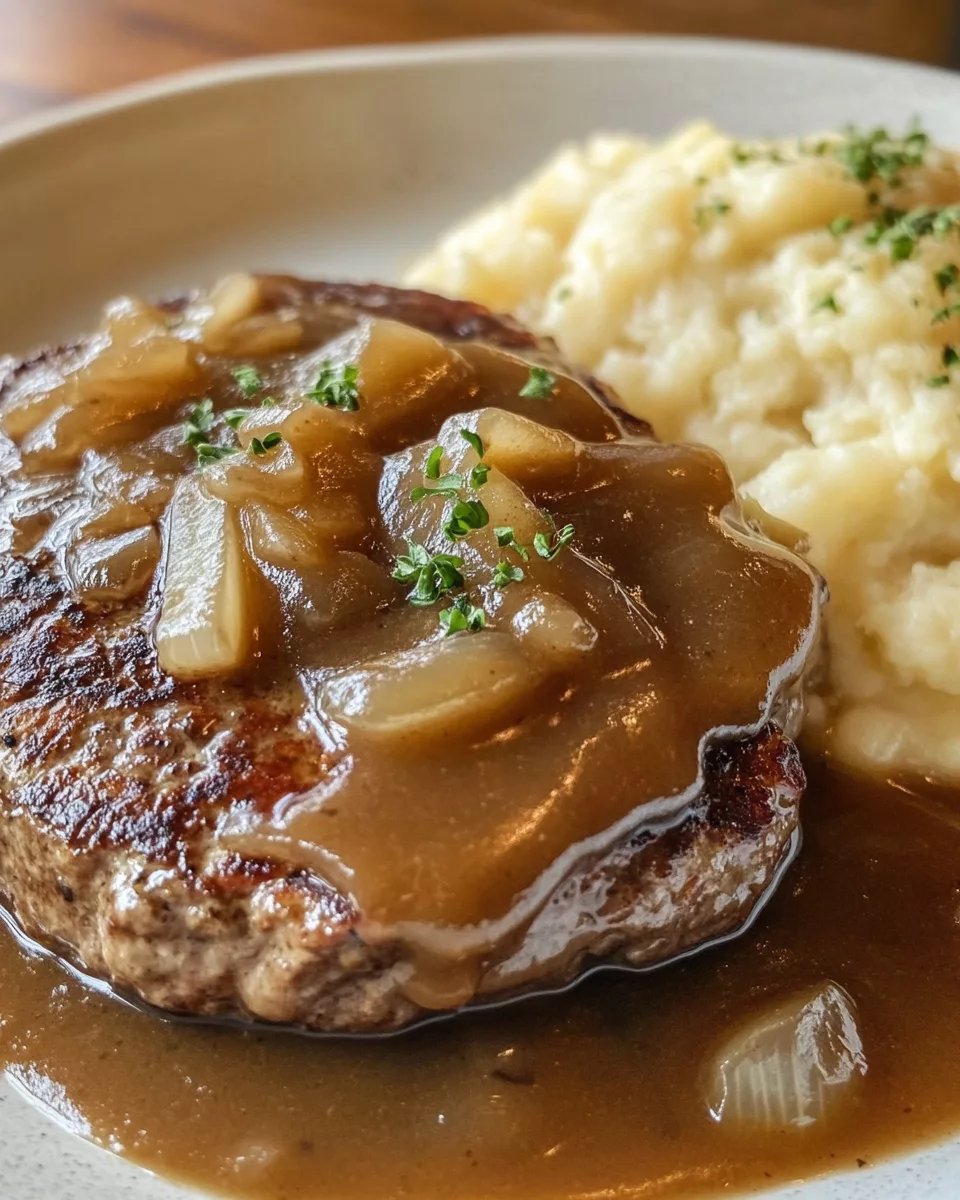 Home Style Hamburger Steak and Onion Gravy RecipeB. Coop