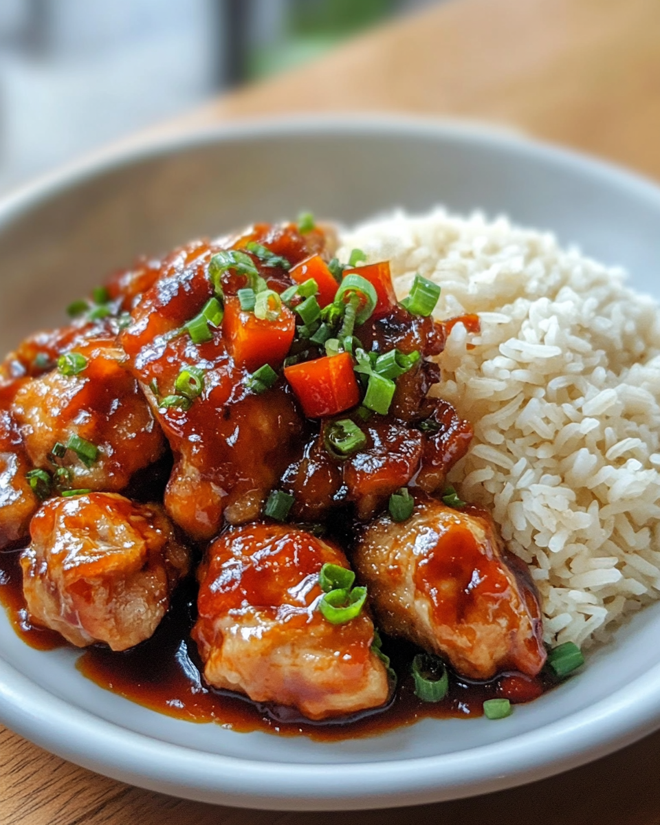 Ingredients for honey sriracha chicken with broccoli in skillet