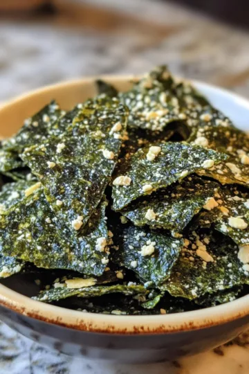 I'm ADDICTED to these Spinach Feta Cheese Chips! taken with iphone 15 pro max --iw 2 --ar 4:5 --v 6.1 --raw