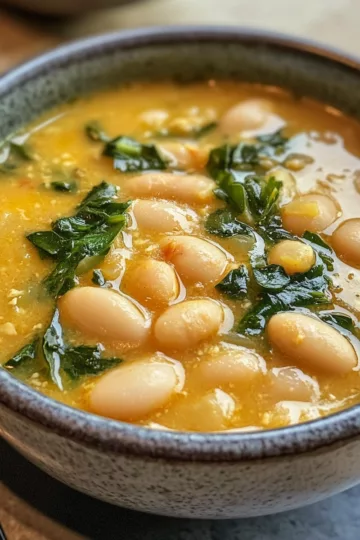 Ina Garten Tuscan White Bean Soup taken with iphone 15 pro max --iw 2 --ar 4:5 --v 6.1 --raw