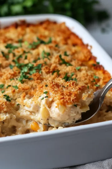 million dollar chicken casserole easy casserole recipes taken with iphone 15 pro max --iw 2 --ar 4:5 --v 6.1 --raw