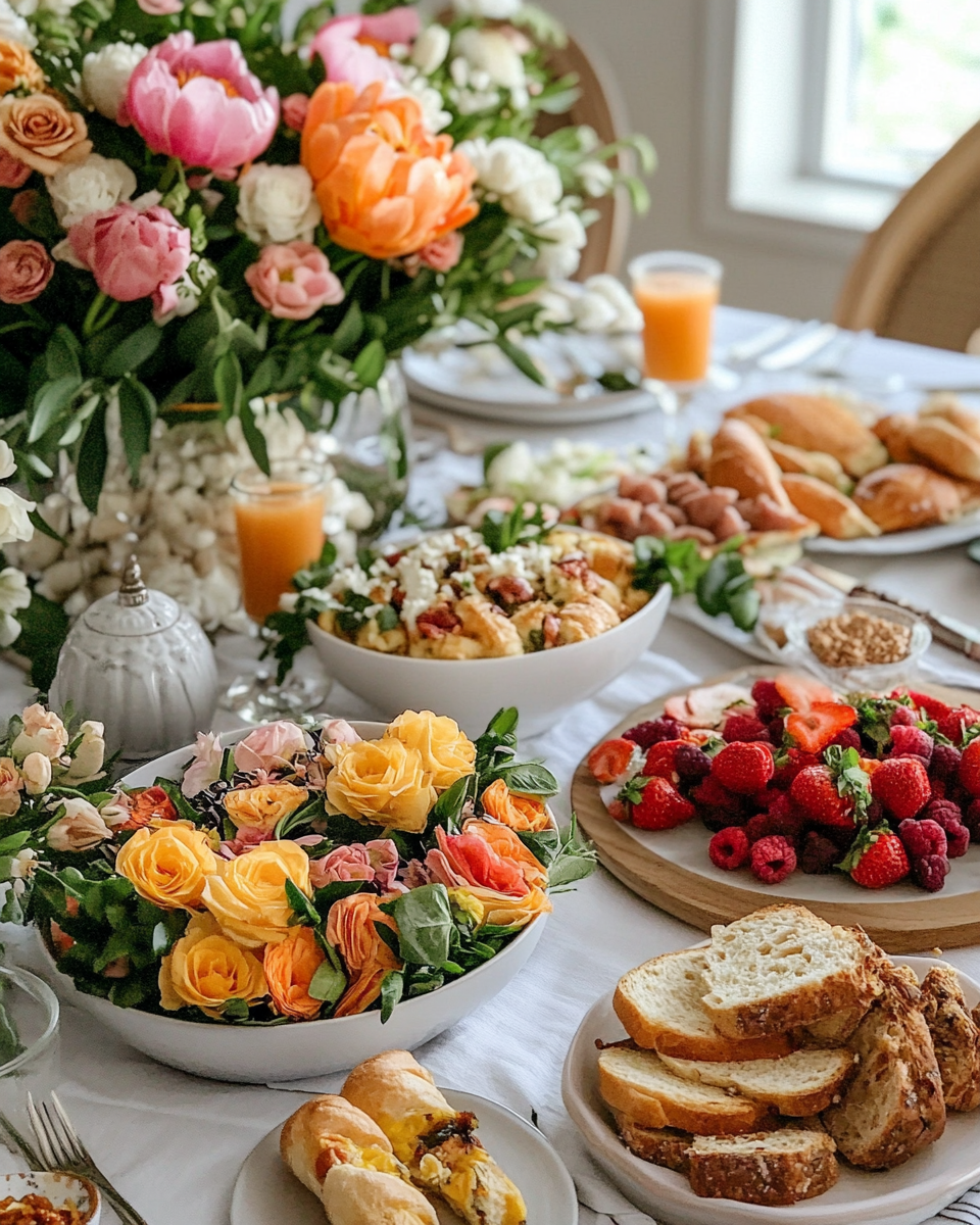 Ingredients for Mother’s Day pancake with fresh fruit and batter