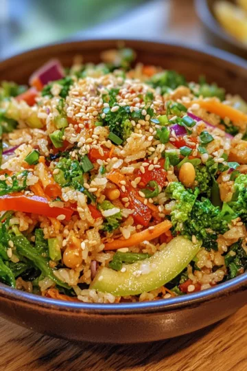 Mouthwatering Crispy Rice Salad With Peanut Sesame Dressing taken with iphone 15 pro max --iw 2 --ar 4:5 --v 6.1 --raw