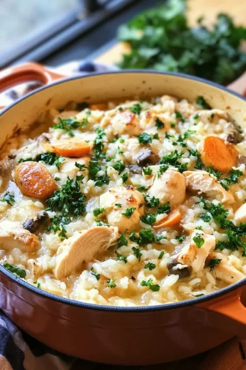 One-Pot Coconut Chicken Brothy Rice Easy Cozy Dinner taken with iphone 15 pro max --iw 2 --ar 4:5 --v 6.1 --raw