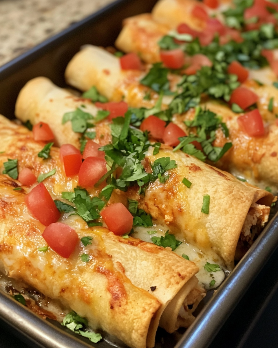 Ingredients and fresh spices for chicken taquitos