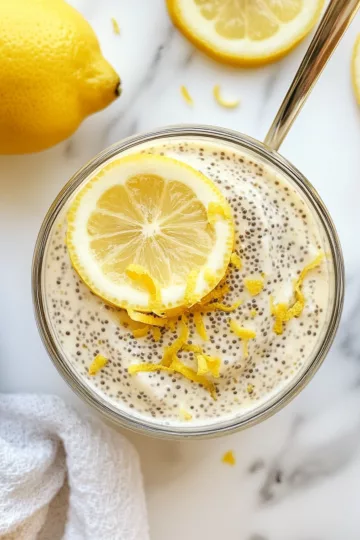 Overnight Lemon Cream Chia Pudding taken with iphone 15 pro max --iw 2 --ar 4:5 --v 6.1 --raw