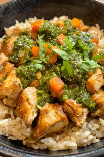 Peruvian Chicken And Rice with Green Sauce Recipe - k-popkitchen taken with iphone 15 pro max --iw 2 --ar 4:5 --v 6.1 --raw