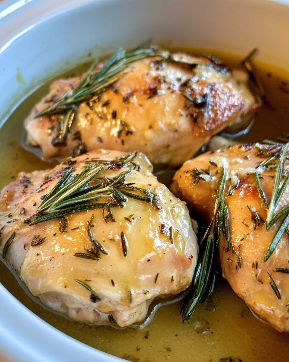 Ingredients for chicken apple cider skillet laid out including apples, spices, and herbs