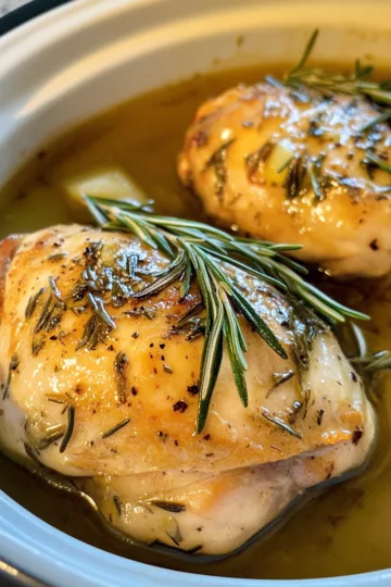Rosemary Apple Cider Chicken taken with iphone 15 pro max --iw 2 --ar 4:5 --v 6.1 --raw