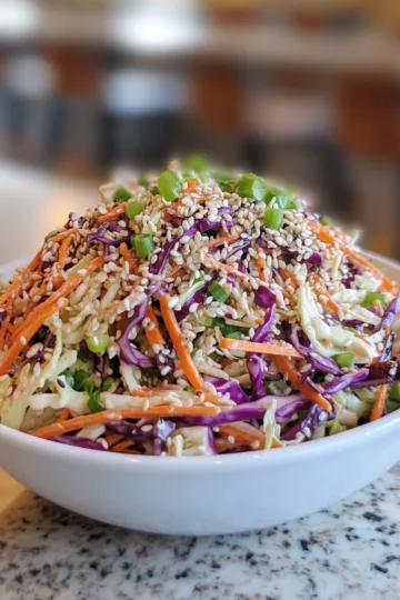 Sesame-Powered Crunch: The Slaw That Steals the Show! 🍽️ taken with iphone 15 pro max --iw 2 --ar 4:5 --v 6.1 --raw