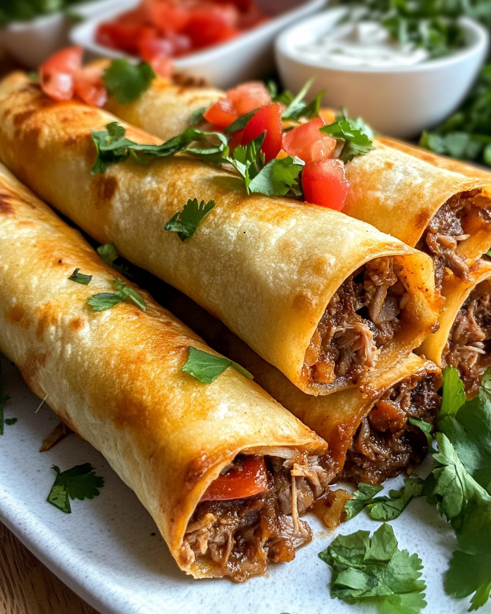 Ingredients ready for making beef taquitos with tortillas and spices
