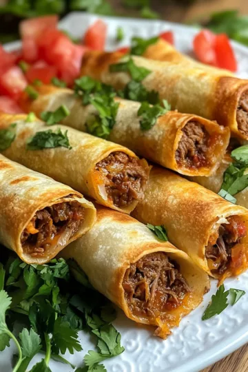 shredded beef taquitos easy healthier baked taquitos taken with iphone 15 pro max --iw 2 --ar 4:5 --v 6.1 --raw