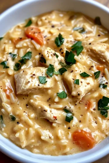 slow cooker creamy tuscan chicken orzo taken with iphone 15 pro max --iw 2 --ar 4:5 --v 6.1 --raw