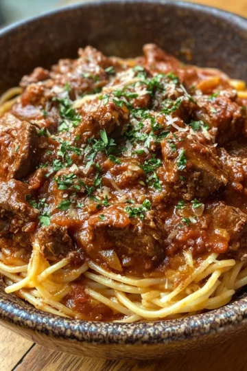 sunday slow cooker beef ragu rich tender easy to make taken with iphone 15 pro max --iw 2 --ar 4:5 --v 6.1 --raw