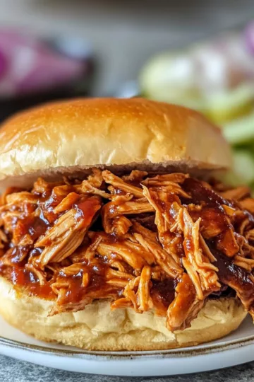 the best crockpot bbq chicken easy pulled chicken kindly taken with iphone 15 pro max --iw 2 --ar 4:5 --v 6.1 --raw