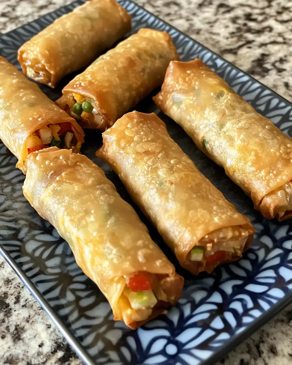 Air fried tofu veggie spring rolls fresh and crisp