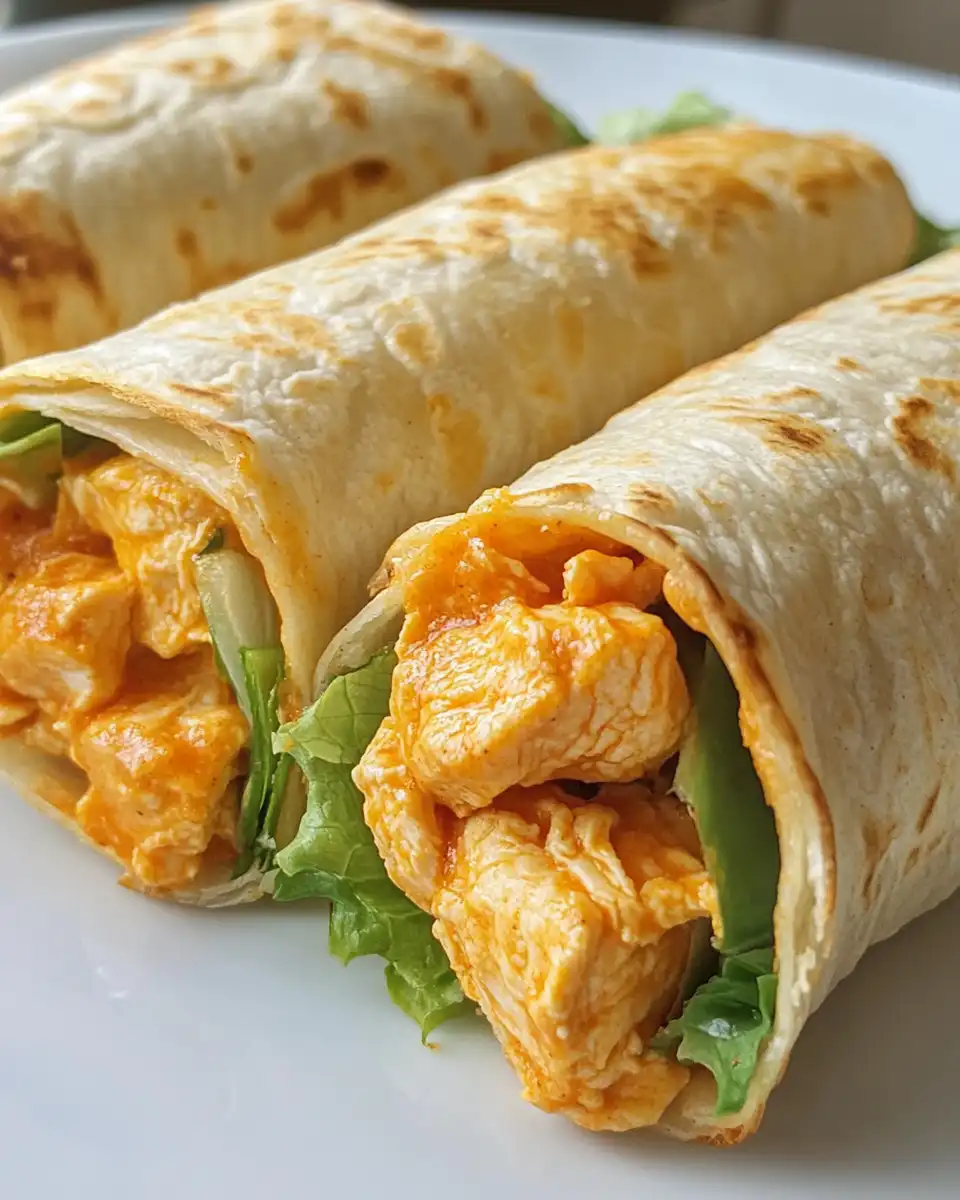 Air fryer buffalo chicken crunch wraps hot and fresh