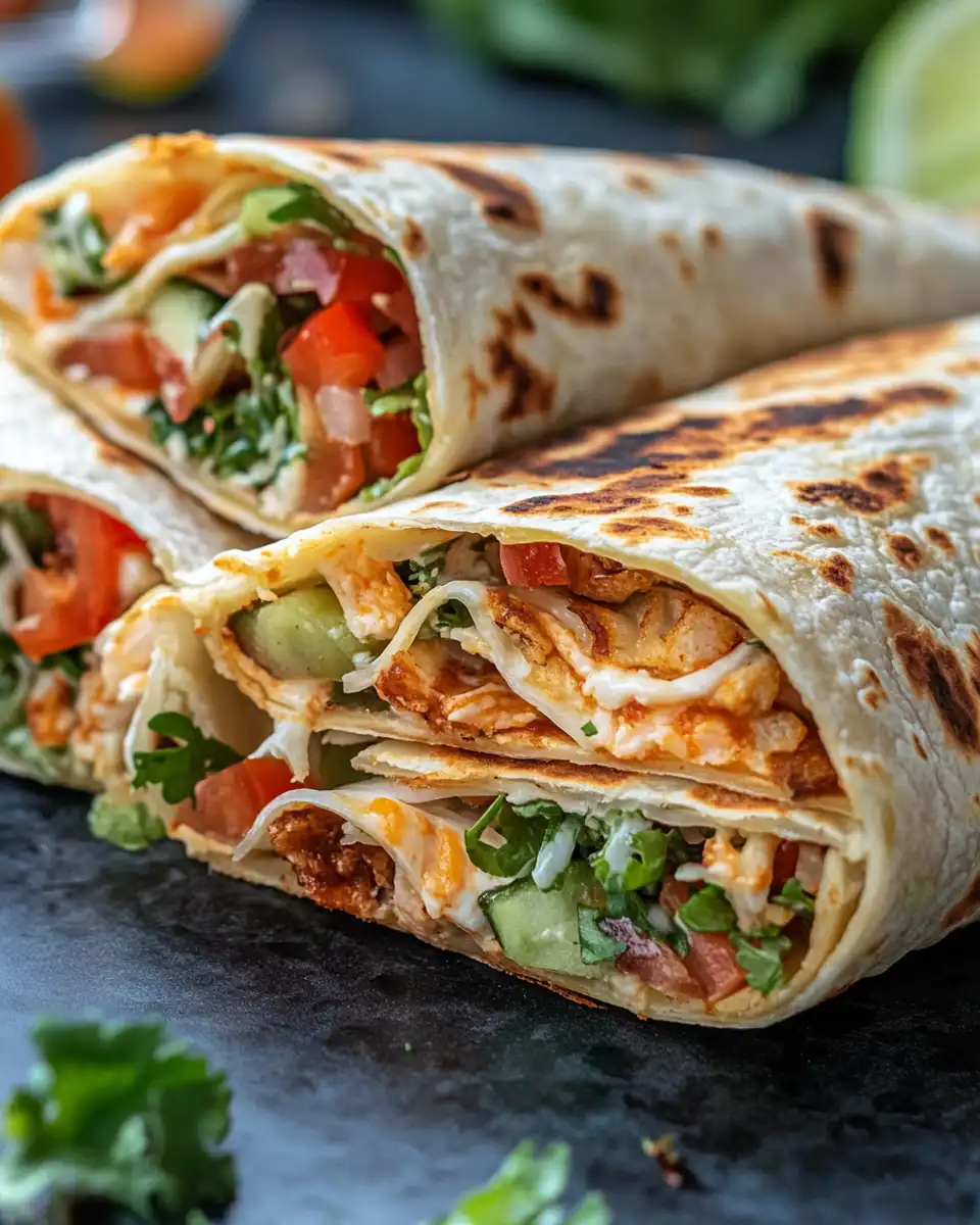 Golden crispy Crunchwrap served on a plate