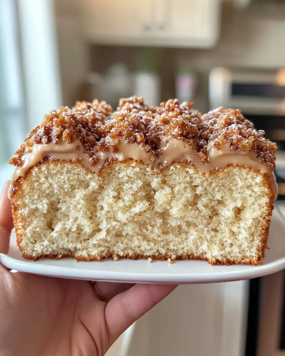 Apple cider doughnut loaf cake fresh out of pressure cooker with steam