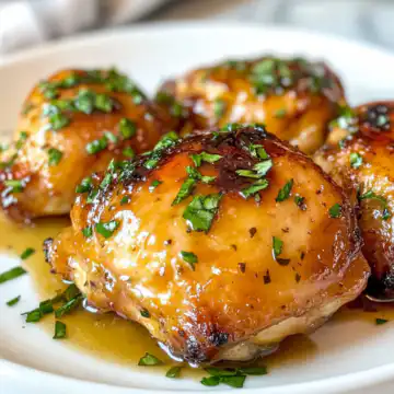 Apple Cider Glazed Chicken Thighs taken with iphone 15 pro max --iw 2 --ar 4:5 --v 6.1 --raw