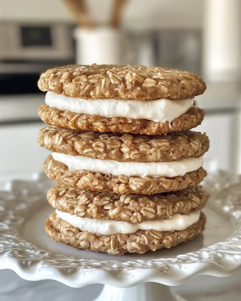 Ingredients for apple cider oatmeal cream pies including browned butter, oats, and spices