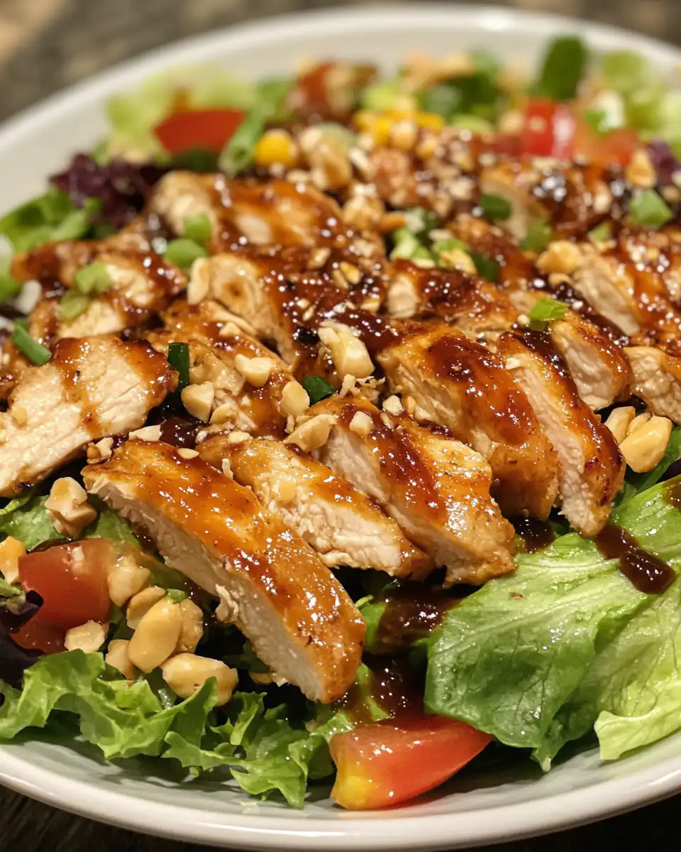 Ingredients for Asian chicken salad with crispy chicken, lettuce, and oranges