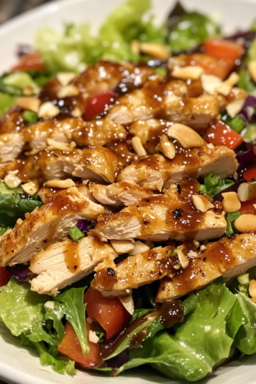 Applebees Asian Chicken Salad Copycat taken with iphone 15 pro max --iw 2 --ar 4:5 --v 6.1 --raw