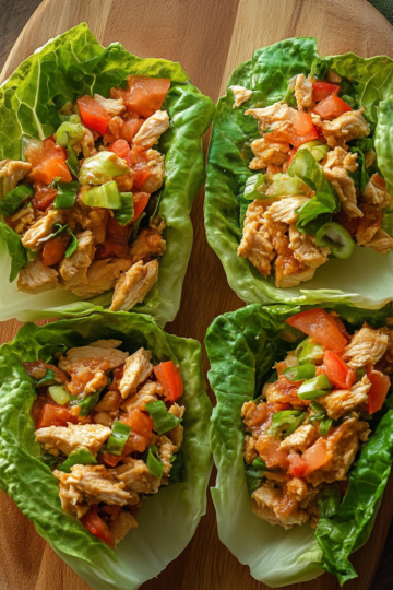 Asian Chicken Lettuce Wraps taken with iphone 15 pro max --iw 2 --ar 4:5 --v 6.1 --raw