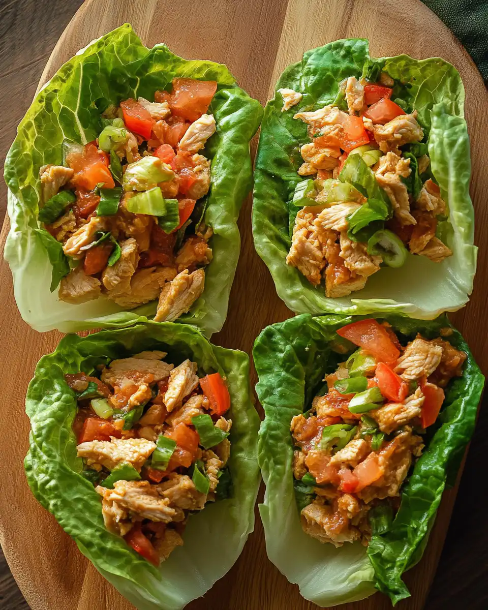 Steaming Asian chicken lettuce wraps fresh from the pressure cooker