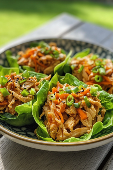 Asian Chicken Lettuce Wraps taken with iphone 15 pro max --iw 2 --ar 4:5 --v 6.1 --raw