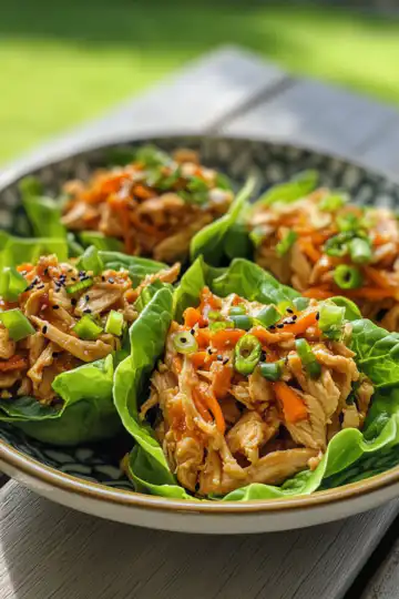 Asian Chicken Lettuce Wraps taken with iphone 15 pro max --iw 2 --ar 4:5 --v 6.1 --raw