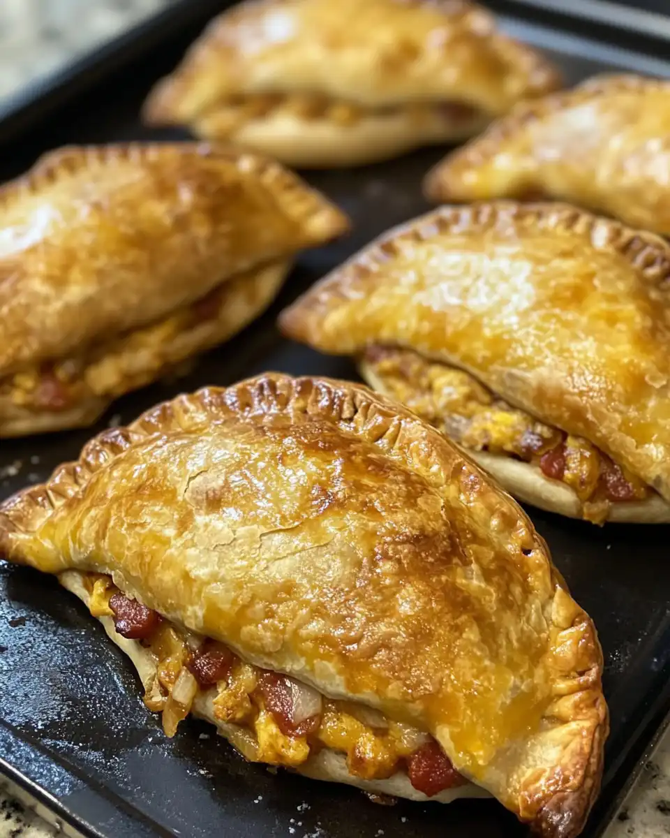 Ingredients including eggs, cheddar cheese, cream cheese, parsley, and bacon for empanadas