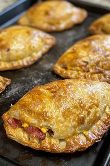 Bacon And Egg Empanadas taken with iphone 15 pro max --iw 2 --ar 4:5 --v 6.1 --raw
