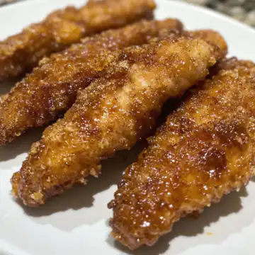 Bacon Brown Sugar Chicken Tenders taken with iphone 15 pro max --iw 2 --ar 4:5 --v 6.1 --raw