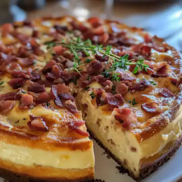 Bacon Swiss Cheesecake taken with iphone 15 pro max --iw 2 --ar 4:5 --v 6.1 --raw