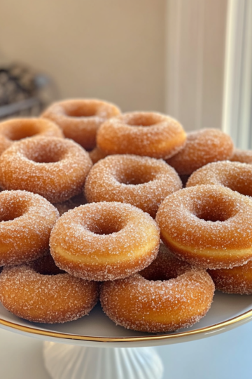 Baked Apple Cider Doughnuts taken with iphone 15 pro max --iw 2 --ar 4:5 --v 6.1 --raw