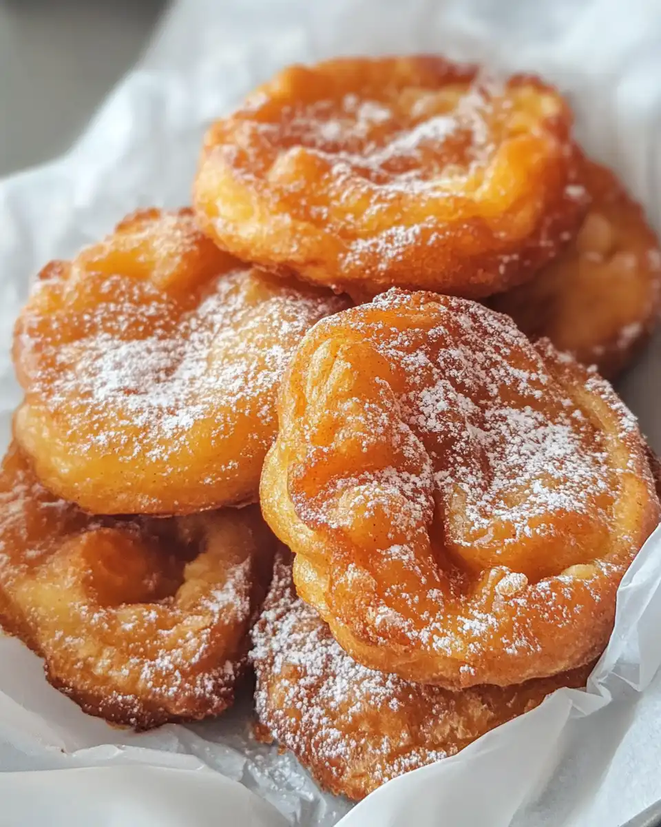 Ingredients for apple fritters laid out including flours, spices, butter, apples, and milk