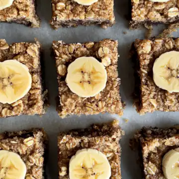 baked banana oatmeal bars taken with iphone 15 pro max --iw 2 --ar 4:5 --v 6.1 --raw