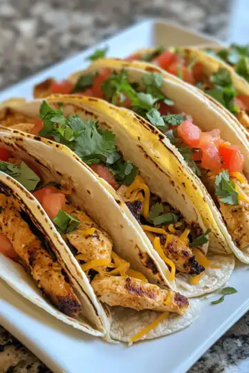 Baked Chicken Tacos taken with iphone 15 pro max --iw 2 --ar 4:5 --v 6.1 --raw