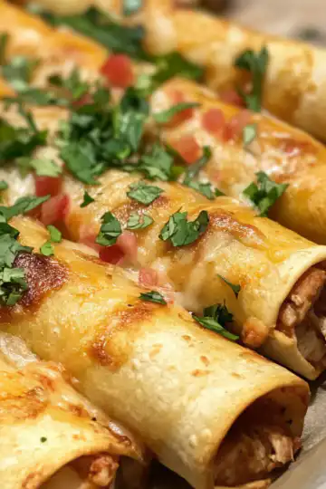 baked chicken taquitos taken with iphone 15 pro max --iw 2 --ar 4:5 --v 6.1 --raw