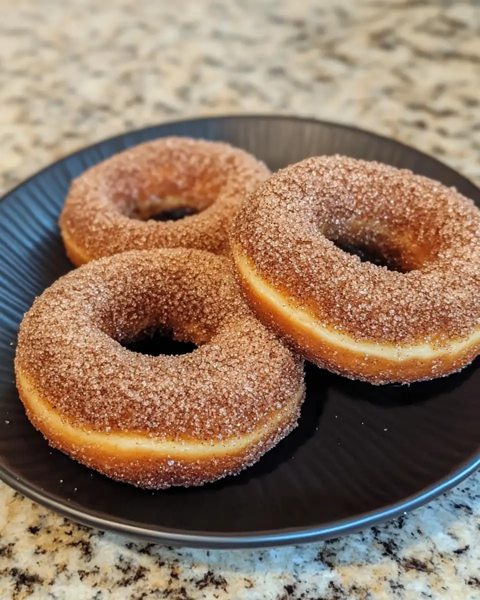 Freshly baked apple cider doughnuts ready to serve