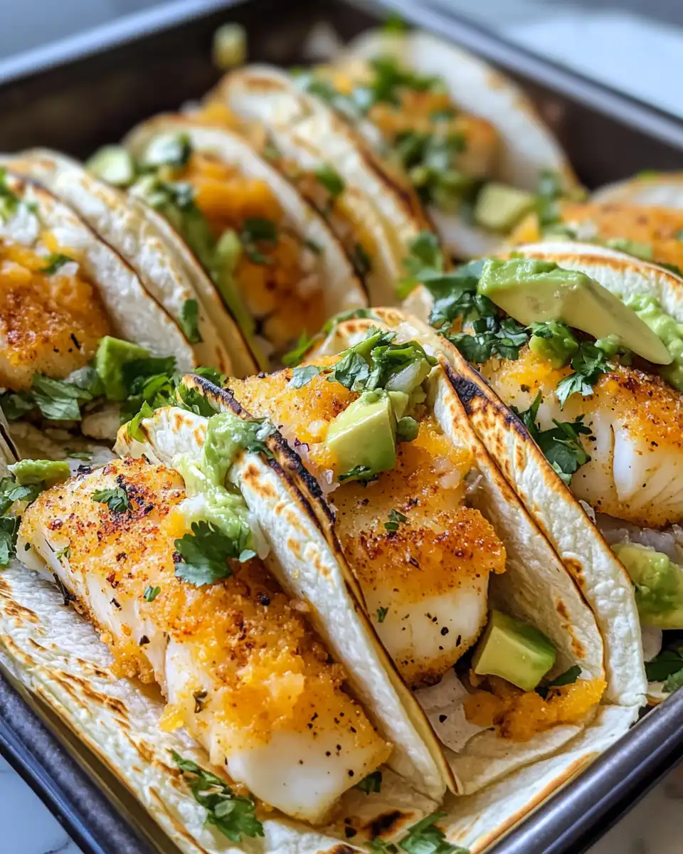 Ingredients for baked fish tacos including chipotle chile, panko breadcrumbs, and spices