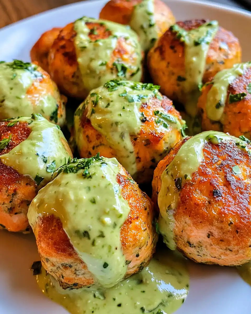 Mixing salmon meatball ingredients in a bowl