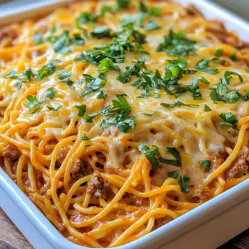 Baked Taco Spaghetti taken with iphone 15 pro max --iw 2 --ar 4:5 --v 6.1 --raw