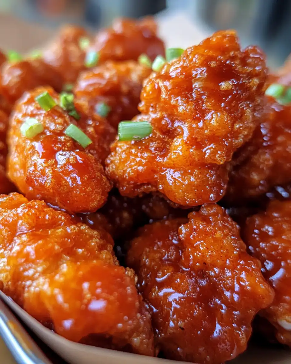 Juicy crispy bang bang chicken fresh out of the pressure cooker