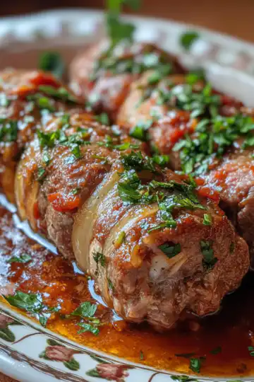 beef braciole taken with iphone 15 pro max --iw 2 --ar 4:5 --v 6.1 --raw