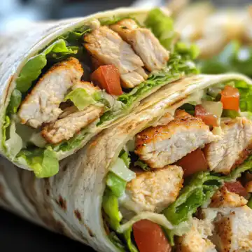 Best Chicken Caesar Wraps taken with iphone 15 pro max --iw 2 --ar 4:5 --v 6.1 --raw