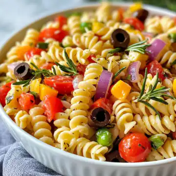 Best Pasta Salad Recipe taken with iphone 15 pro max --iw 2 --ar 4:5 --v 6.1 --raw